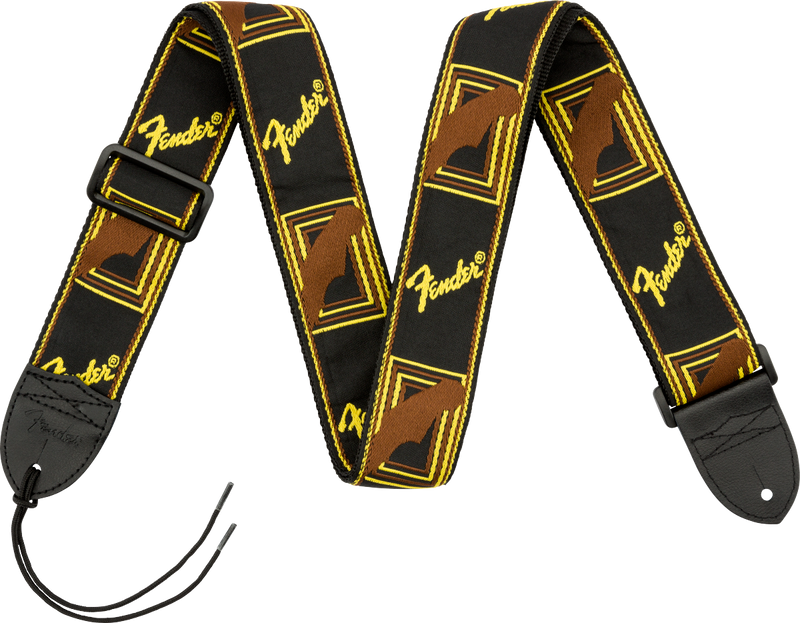 Fender Sangle Monogrammée 2" - Noir/Jaune/Marron