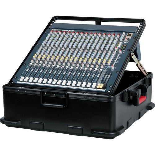 Gator GTSA-MIX12PU ATA-Molded Mixer Case w/ 12U Pop-Up Rack Rails - 21 x 19 x 7.5"