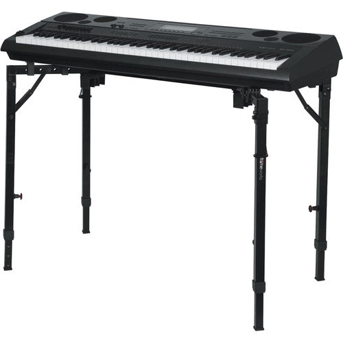 Gator Frameworks GFW-UTL-WS250 Station de travail pliable réglable avec support en T pour claviers et équipements audio