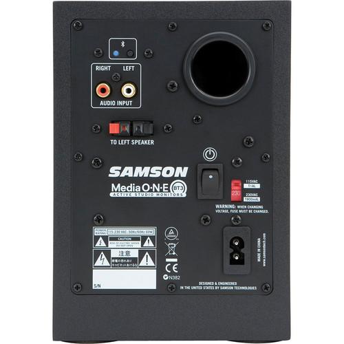 Samson MEDIAONE MBT3  Bt3 Two-Way Active 3 Bluetooth Monitors Pair - Red One Music