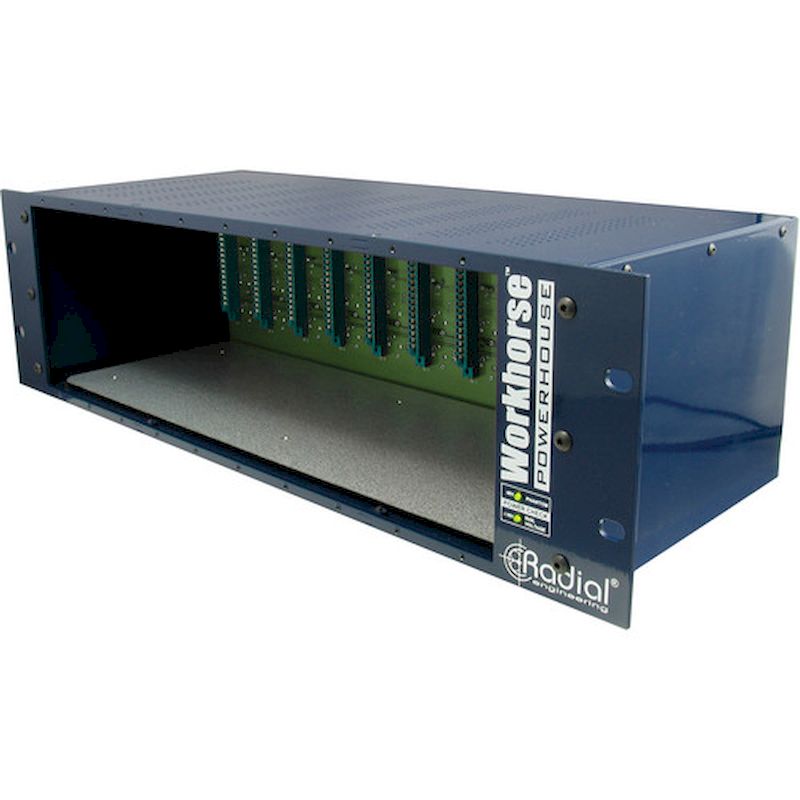 Radial Engineering POWERHOUSE 500 Series 10 Slot Power-Rack 19" 3RU, 1600 mA Power Supply