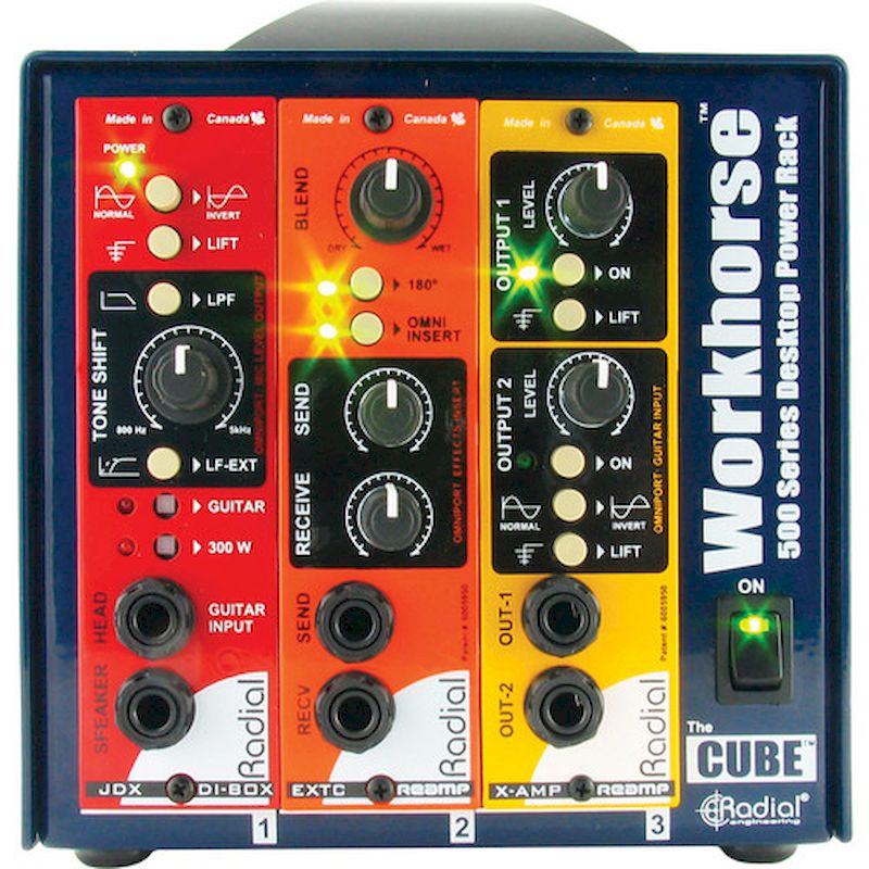 Radial Engineering CUBE 500 SerIes 3-Space Desktop Power Rack