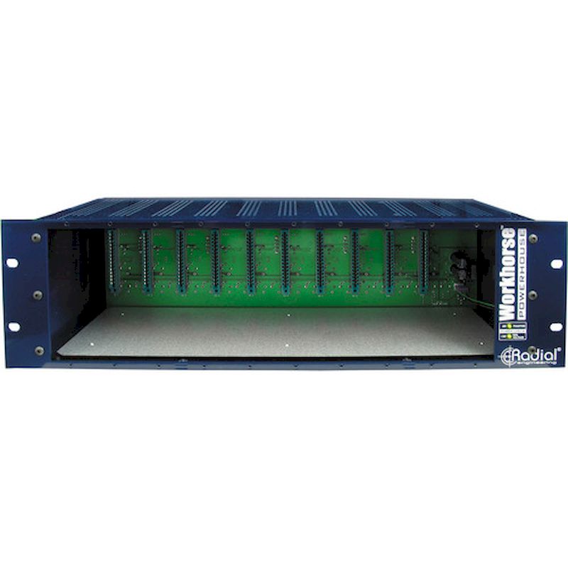 Radial Engineering POWERHOUSE 500 Series 10 Slot Power-Rack 19" 3RU, 1600 mA Power Supply