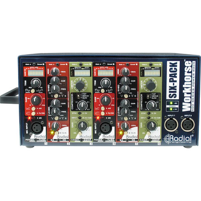 Radial Engineering SIXPACK 500 Series Desktop Power Rack (6-Pack)