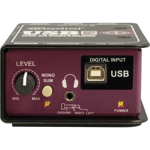 Radial Usb-Pro Stereo Usb Laptop Di - Red One Music