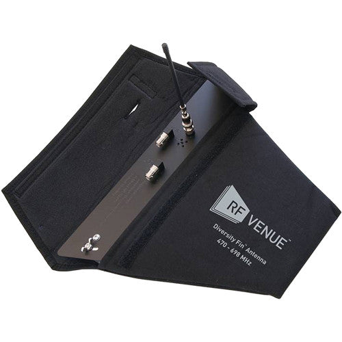 RF Venue DFIN Diversity Fin Antenna with Stand Mount for Wireless Microphone Systems (Black, 470 to 698 MHz)