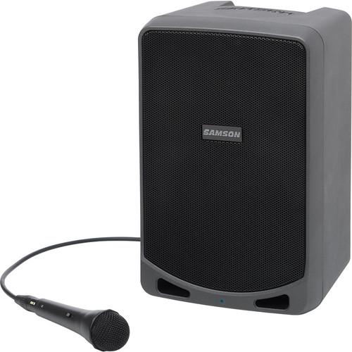 Samson XP106 Expedition Portable Pa System With Wired Handheld Mic Amp Bluetooth - Red One Music