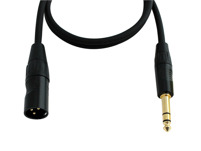 Digiflex HXMS-10 1/4" TRS To XLR Male Adaptor Cable - 10 Foot