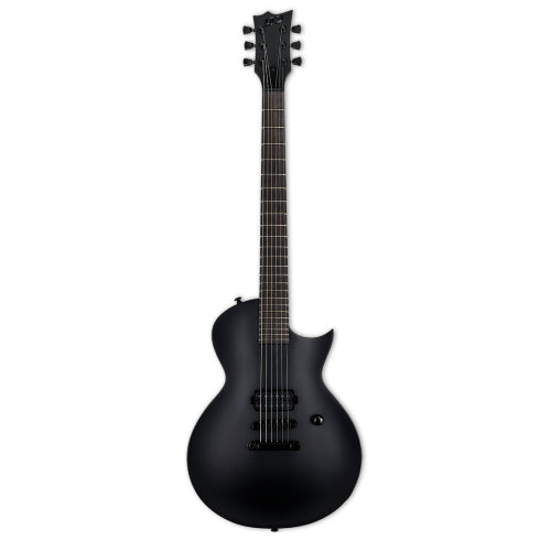 ESP LTD EC-BLACK METAL Guitare électrique Single Cut avec micro Seymour Duncan - Noir satiné