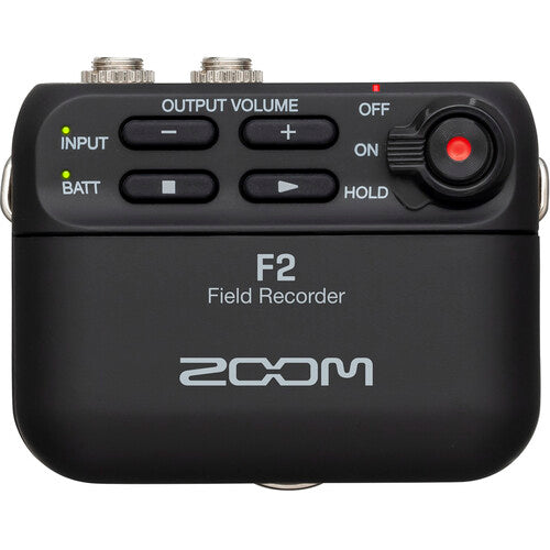 Enregistreur de terrain portable ultracompact Zoom F2 avec microphone Lavalier