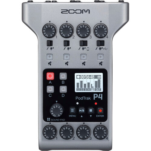 Zoom PODTRAK P4 Portable Multitrack Podcast Recorder