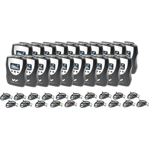 Williams AV PPA R38-20 FM Receiver Bundle with 20 PPA R38 Receivers for PPA T46/T45/T27 Transmitters