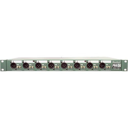 Radial Prod8 8 Channel Rackmount Passive Direct Box - Red One Music