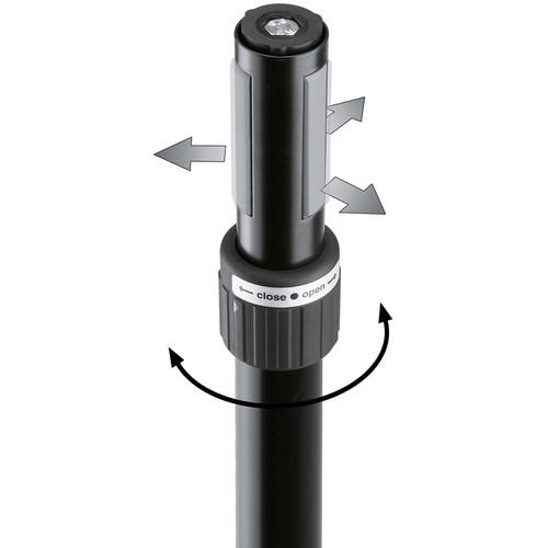 K&M 21368 Height-Adjustable 433 To 709 Distance Rod With Ring Lock Black - Red One Music