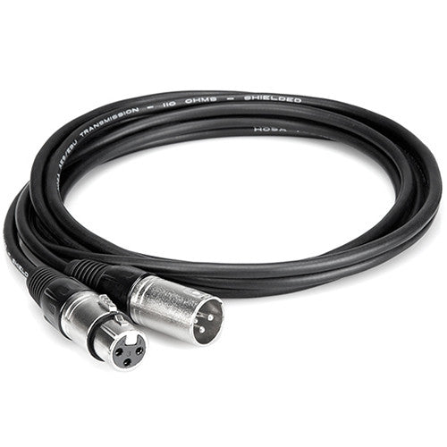 Hosa DMX-320 Câble XLR mâle 3 broches vers XLR femelle DMX512 3 broches (20')