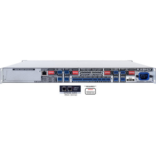 Ashly NXE1504BD nXe Series 4-Channel Networkable Multi-Mode Power Amplifier with OPDAC4 & OPDante Cards (4 x 150W)