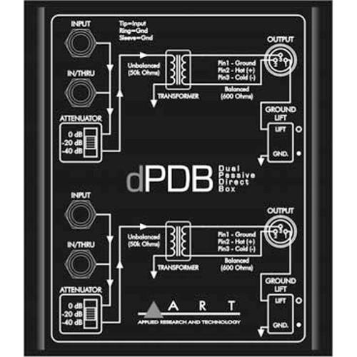 Art Dpdb  Dual Channel Passive Direct Injection Box - Red One Music