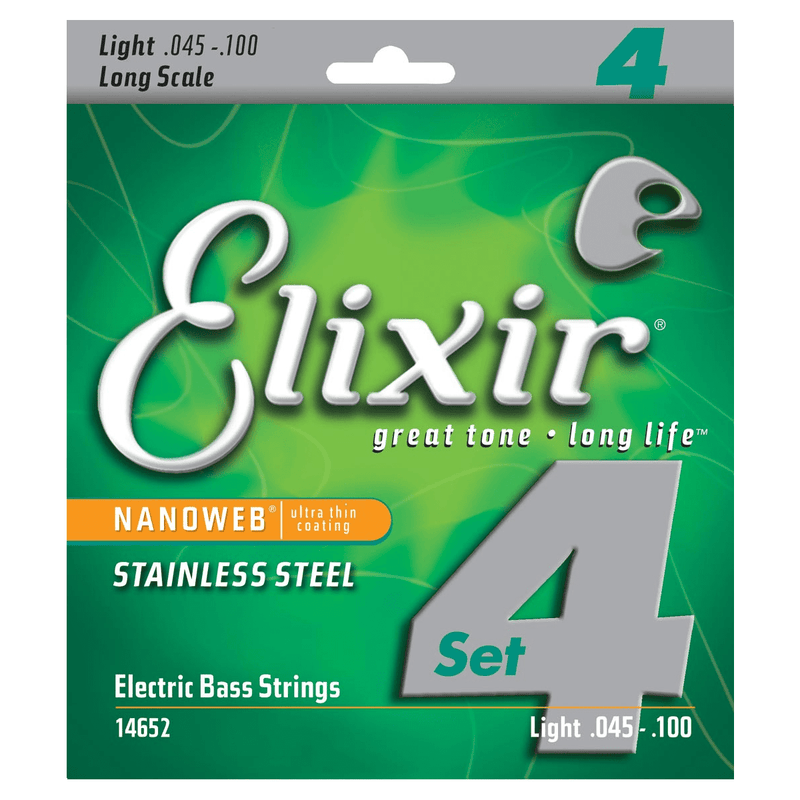 Elixir 14652 4-String Light Long Scale 045 065 080 100 - Red One Music