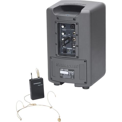 Samson EXPEDITION XP106WDE Battery Powered Pa With Headset Mic - Red One Music