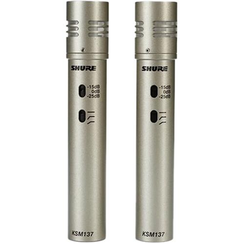 Shure Ksm137Sl-Stereo Cardioid Microphone Stereo Pair - Red One Music