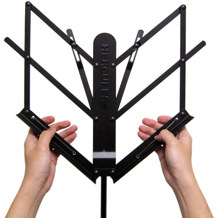 Hercules Bs100B Hercules Standstwo-Section Ez Glide Music Stand Black - Red One Music