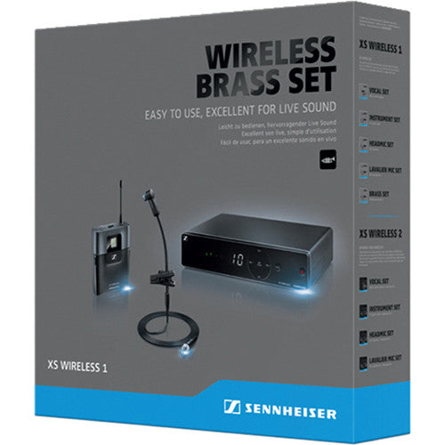 Sennheiser XSW 1-908-A UHF Wireless Brass Set with e908T Gooseneck Mic (A: 548 to 572 MHz) - Red One Music
