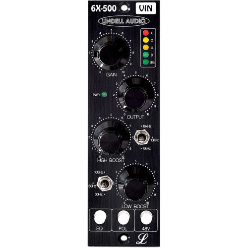 Lindell Audio 6X-500VIN Vintage Edition 1-Channel Transformer-Coupled Mic Preamp and Equalizer - Red One Music