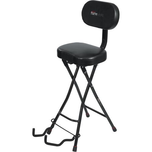 Gator Gfw-Gtr-Seat Guitar Performance Seat/Single-Guitar Stand Combo - Red One Music