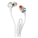 JBL T210 Silver In-Ear Headphones - Red One Music