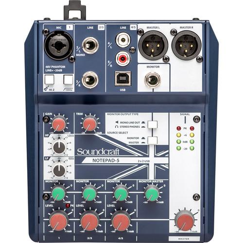 Soundcraft Notepad-5 Analog Mixing Console - Red One Music
