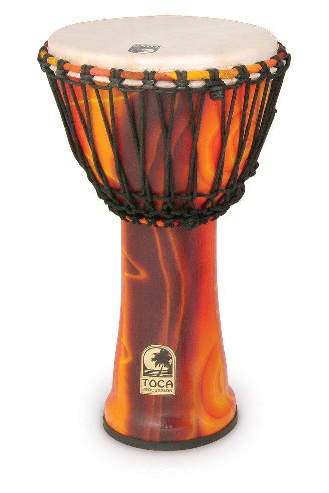 Toca SFDJ-10F Synergy Freestyle Rope-Tuned Djembe (Fiesta) - 10"