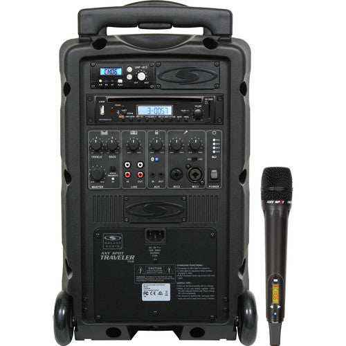 Système de sonorisation Galaxy Audio TV8 Traveler Series 120 W avec lecteur CD, récepteur UHF unique et microphone portable sans fil