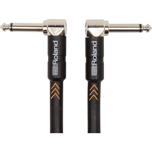 Roland RIC-BPC Black Series 1/4" Right-Angle to 1/4" Right-Angle Instrument Cable - 6"