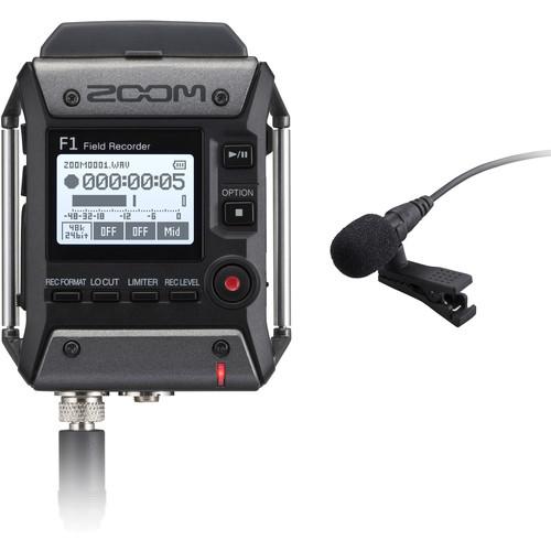 Zoom F1-LP Field Recorder With Lavalier Microphone - Red One Music
