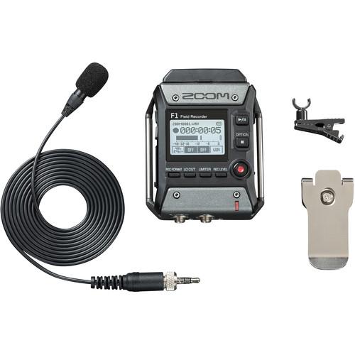 Zoom F1-LP Field Recorder With Lavalier Microphone - Red One Music