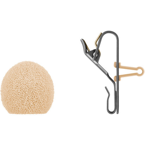 Sennheiser MKE ESSENTIAL OMNI-BEIGE-3- PIN Omnidirectional Microphone with 3-Pin LEMO Connector (Beige)