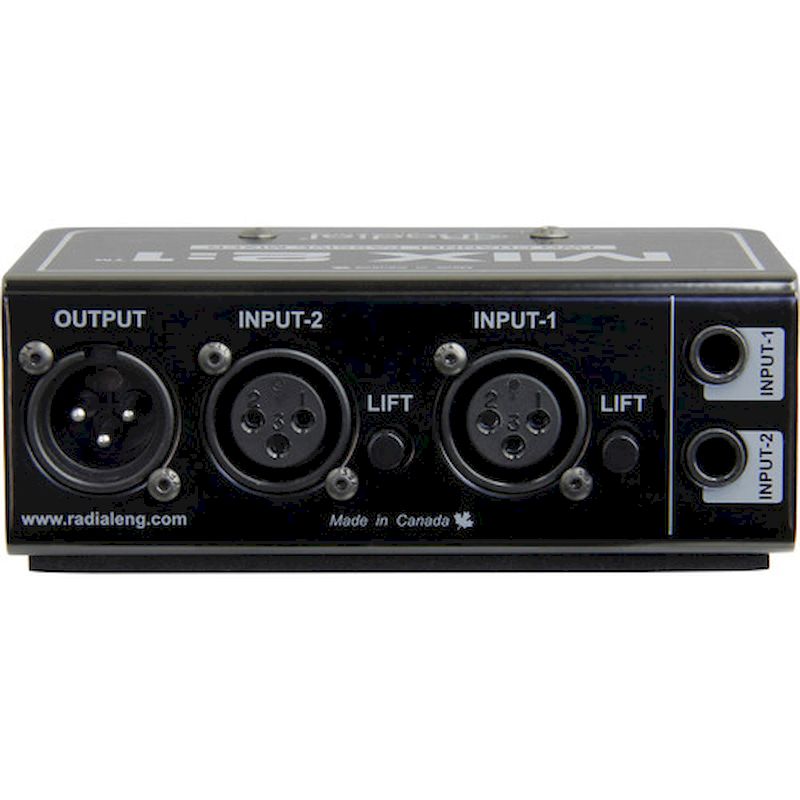 Radial Engineering Mix 2: 1 combiner audio à 2 canaux et mélangeur