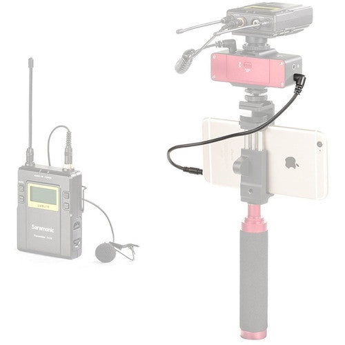 Saramonic SR-PMC1 Lock Type 3.5mm Cable Output Connect UwMic to iPhone & Android - 10" to 15"