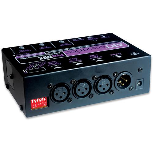 Art Promix 3-Channel Portable Mono Microphone Submixer With XLR iOS - Red One Music