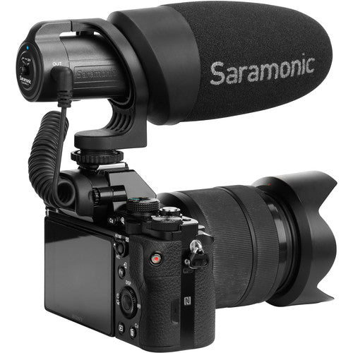 Saramonic PROVIDEO Battery-Powered Camera-Mount Shotgun Microphone for DSLR Cameras & Smartphones