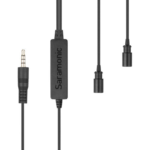 Saramonic LAVMICRO double microphone cravate omnidirectionnel pour appareil photo reflex numérique et smartphone