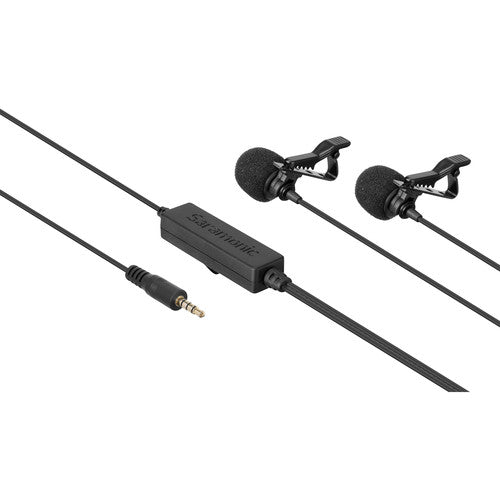 Saramonic LAVMICRO double microphone cravate omnidirectionnel pour appareil photo reflex numérique et smartphone