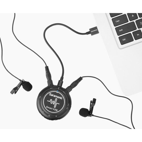 Saramonic SMARTV2M Portable Audio Interface w/ Two Omnidirectional Lavalier Microphones