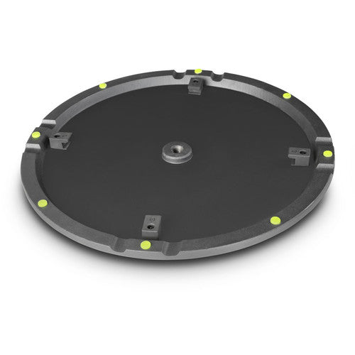 Gravity GR-GWB123SET1B Round Cast Iron Base and Weight Plate Set for M20 Poles