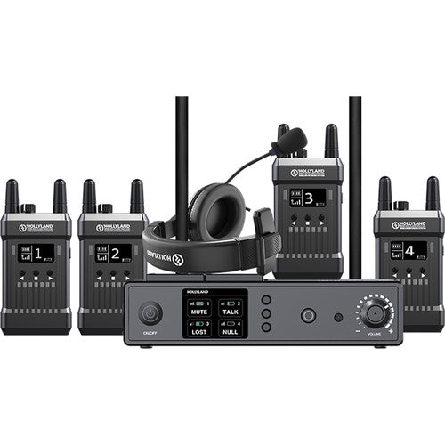 Hollyland MARS T1000 Full-Duplex Intercom System w/Four Beltpack Transceivers