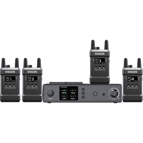 Hollyland MARS T1000 Full-Duplex Intercom System w/Four Beltpack Transceivers