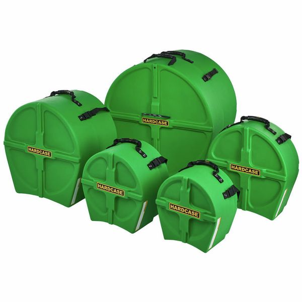 Hardcase HPFUSION2LG 5 Piece Fusion2 Drum Case Set (Light Green)