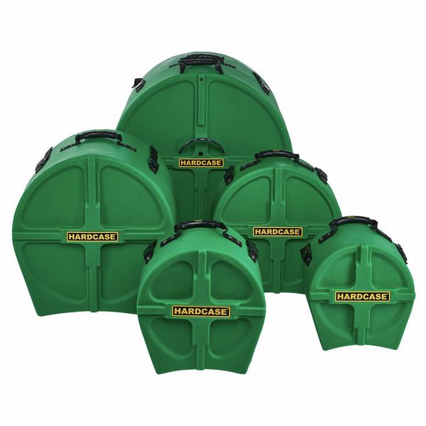 Hardcase HPFUSION2 5 Piece Fusion2 Drum Case Set (Dark Green)