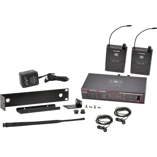 Galaxy Audio AS-950-2P2 Système de moniteur de twin pack sans fil sans fil (P2: 470-494 MHz)