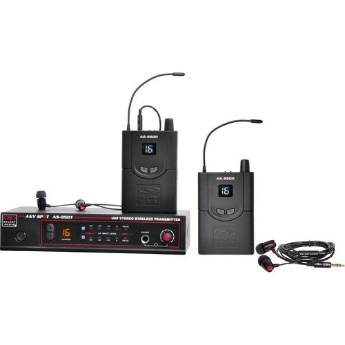 Galaxy Audio AS-950-2P2 Système de moniteur de twin pack sans fil sans fil (P2: 470-494 MHz)